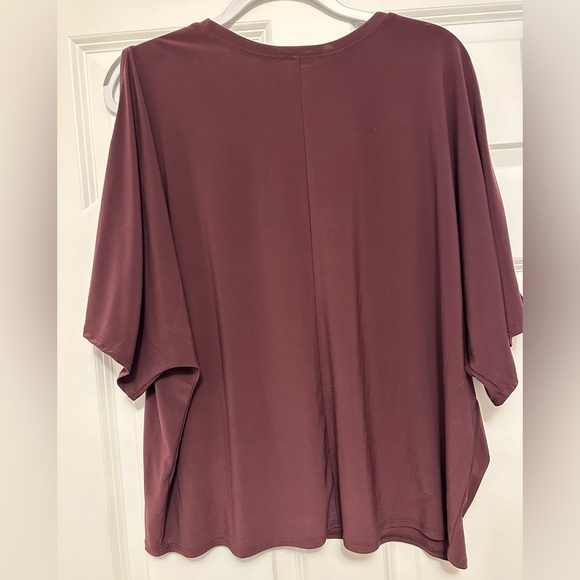 Women’s Cato blouse top burgundy - Picture 2 of 5